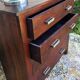 Commode Art Deco 4 Tiroirs Bois massif Rouge