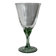 Set of 4 vintage green stemmed glasses H16