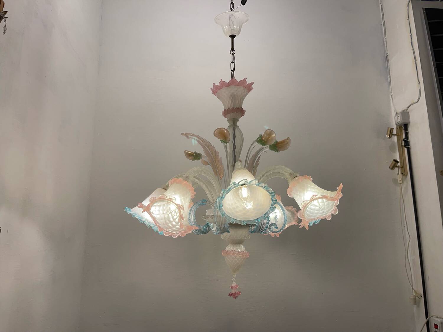 Large Venetian Murano Glass Chandelier 1960’s