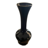 Vase bleu doré