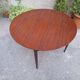 Wooden Dining Table with Round Top, 1950s