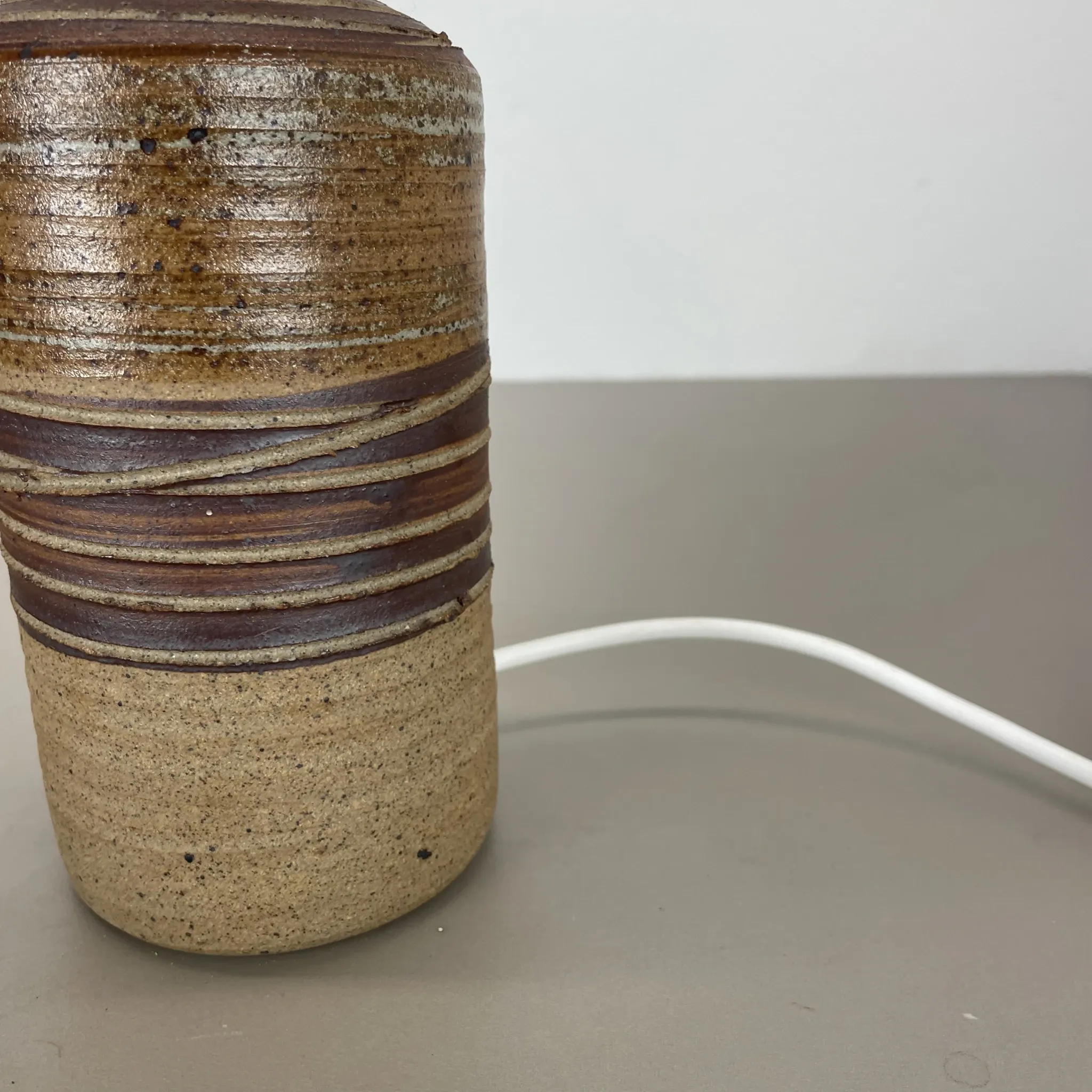 31 cm High Ceramic Table Lamp Base, 'Studio Pottery', by Tue Poulsen, Ceramic Denmark, 1970