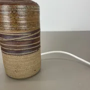 31 cm High Ceramic Table Lamp Base, 'Studio Pottery', by Tue Poulsen, Ceramic Denmark, 1970