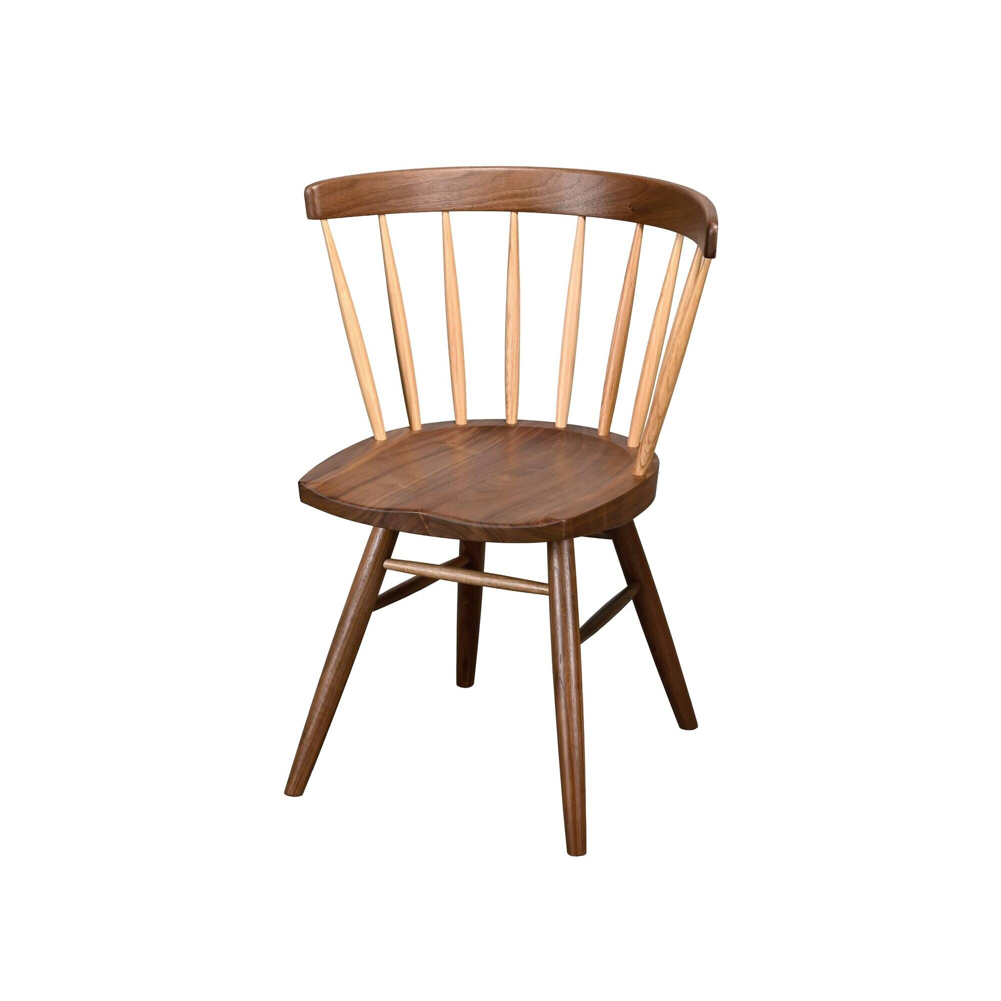 George Nakashima N19 Straight Chair in Walnut and Hickory for Knoll Studio