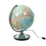 Lampe globe terrestre imprimé en Italie par GDP, 1967