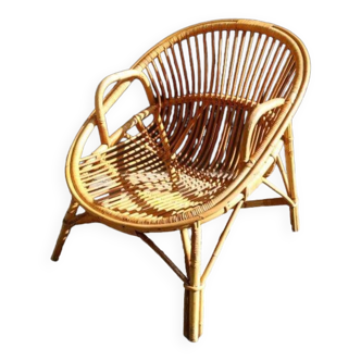 Fauteuil en rotin 1960's