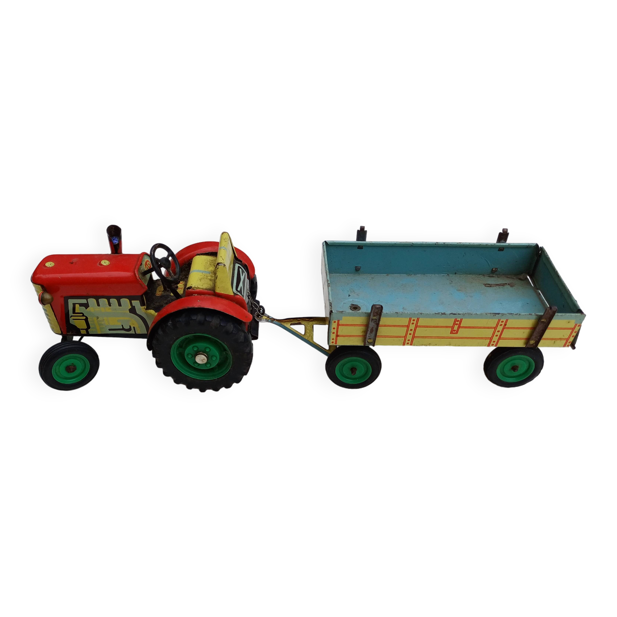 Friction metal tractor and trailer