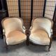 Pair of bergère armchairs