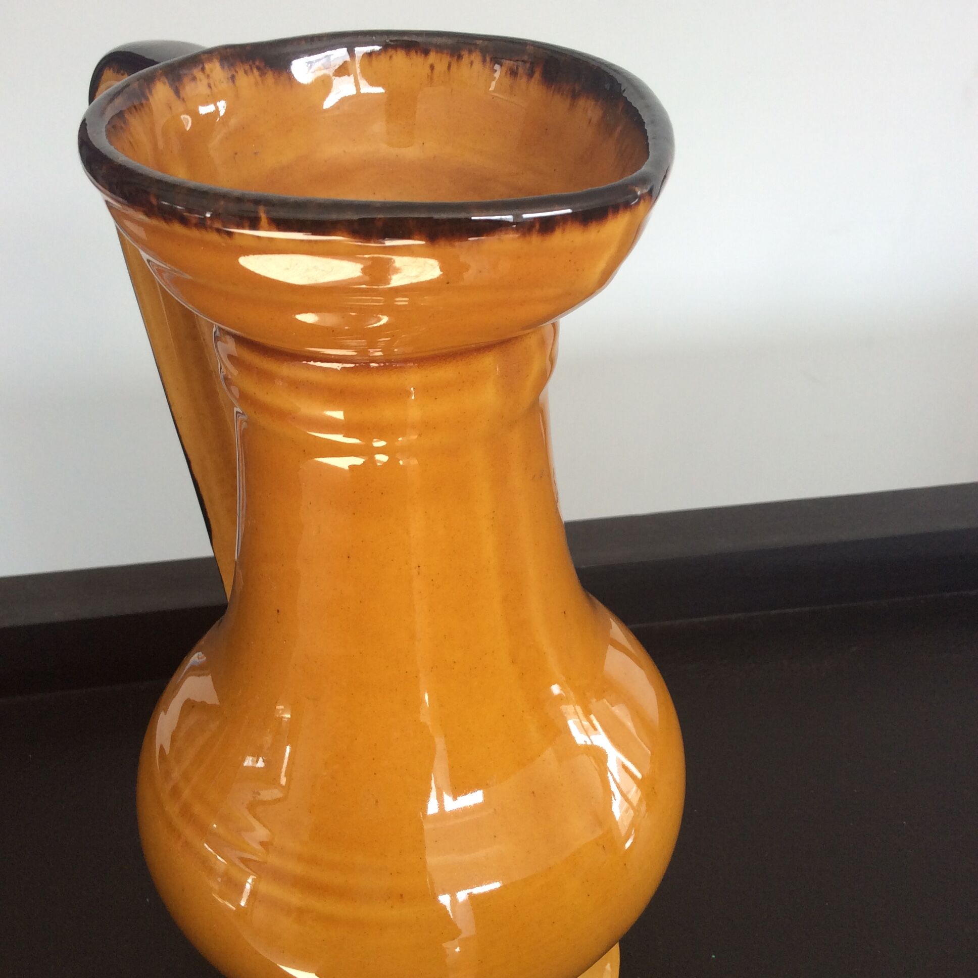 Vintage ceramic jug signed