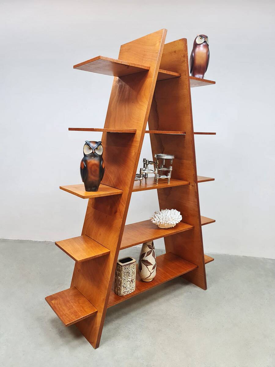 Vintage cabinet roomdivider shelves 'Pyramid'