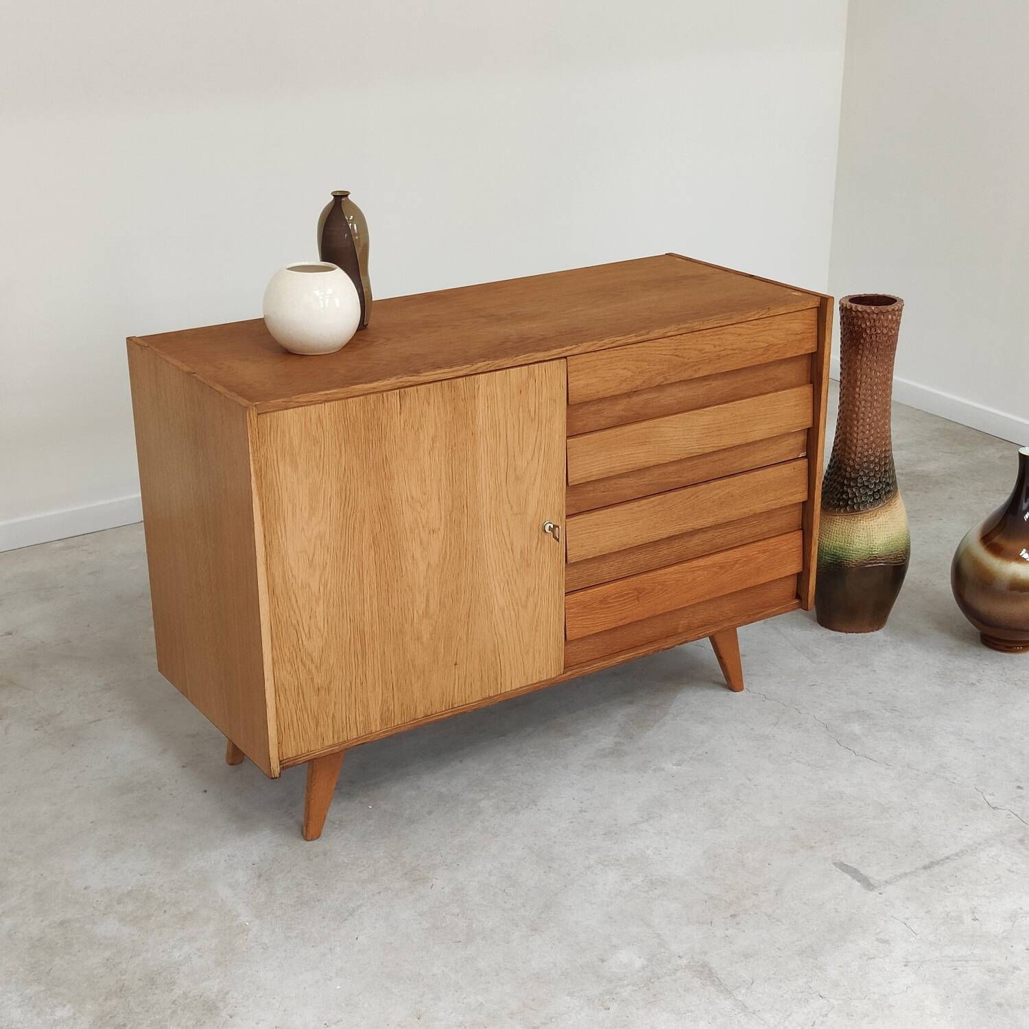 U 458 wooden sideboard by Jiri Jiroutek for Interier Praha 1960