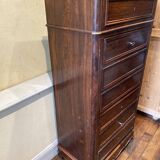 Secretary semainier in mahogany veneer