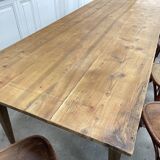 Large oak and fir table with honey patina