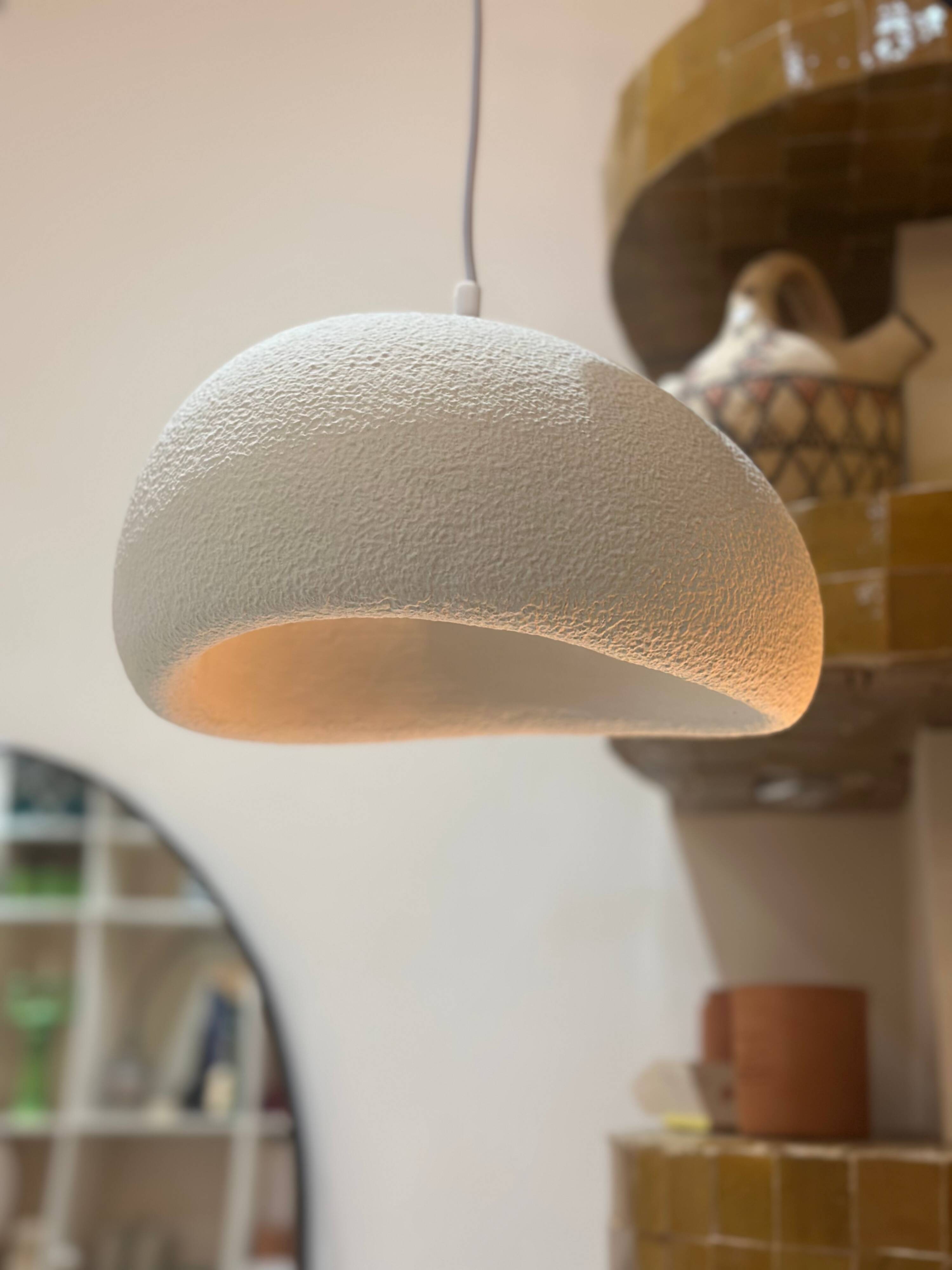 Minimalist cloud suspension design white - D30 cm