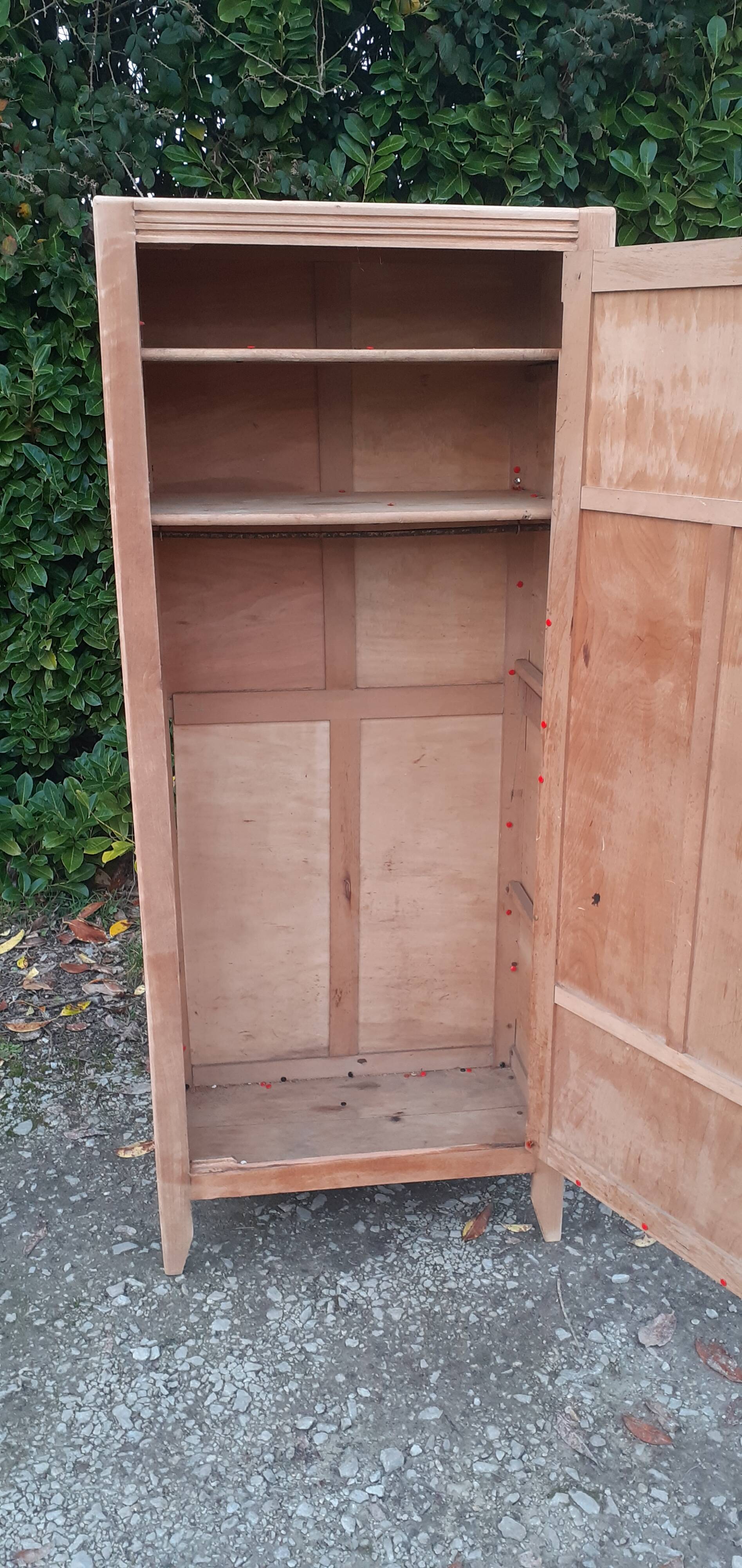 Parisian wardrobe 1 door 1 wardrobe beech raw wood