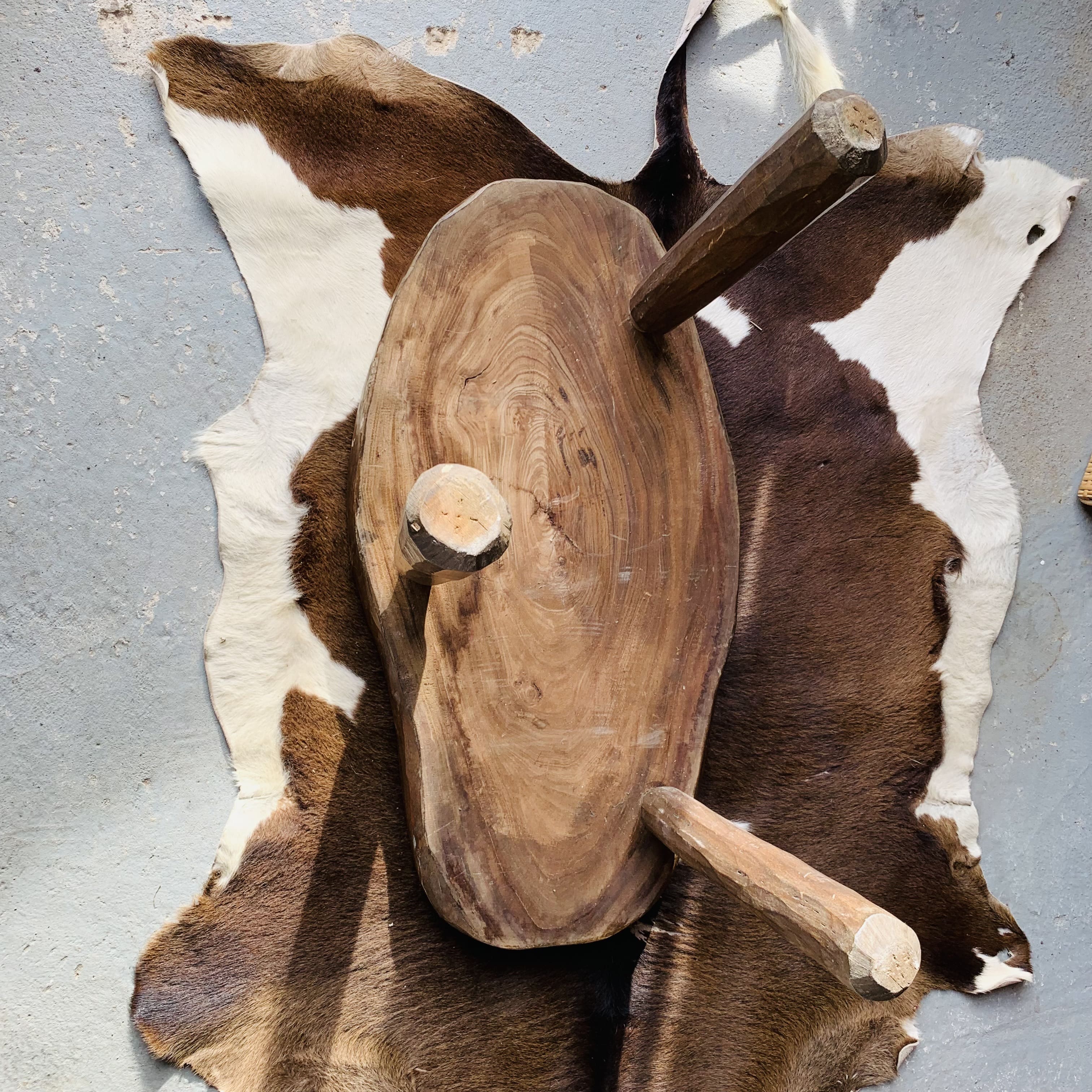 Brutalist tripod coffee table