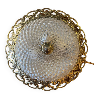 Ceiling light pendant lamp in chiseled glass empire style