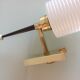 Brass and opaline wall lamp white / vintage 60s-70s