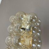 Amber vintage glass wall lamp by Helena Tynell for Glashütte Limburg, 1970s