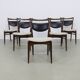 Vintage teak dining chairs by Louis van Teeffelen, 1960s NEW upholstery