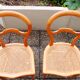 Set of 4 dining room chairs in solid birch wood and cannage; louis philippe style, very b
