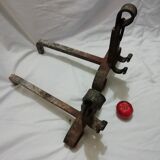 Pair of wrought iron castle channel  20th