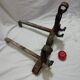Pair of wrought iron castle channel  20th