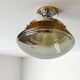 Pair Schoolhouse style semi-flush mount ceiling lamps