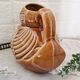 Vintage Sarreguemines slip duck pitcher