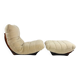 Chauffeuse et son repose-pied Marsala Ligne Roset beige clair