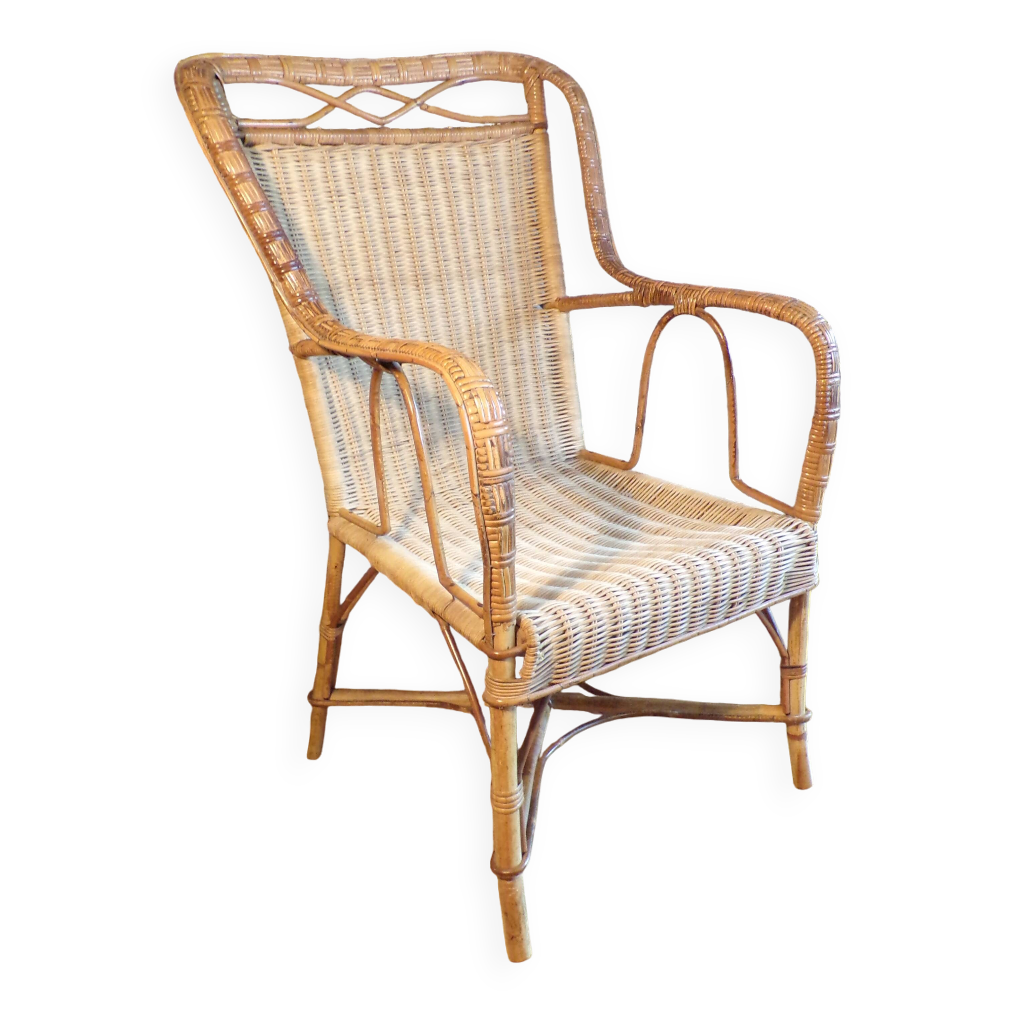 Vintage rattan armchair