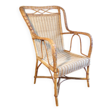 Vintage rattan armchair