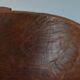 Vintage wooden fruit bowl hand-carved.