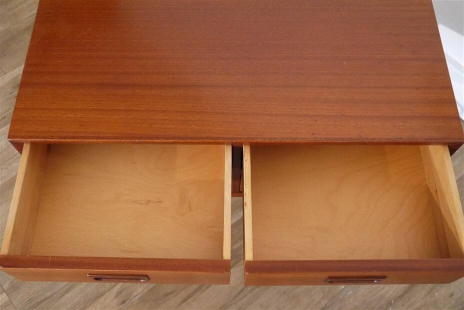 Scandinavian vintage console in teak and metal 1960