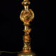 Pierre Casenove lamp base sculpture gilded bronze circa 1980
