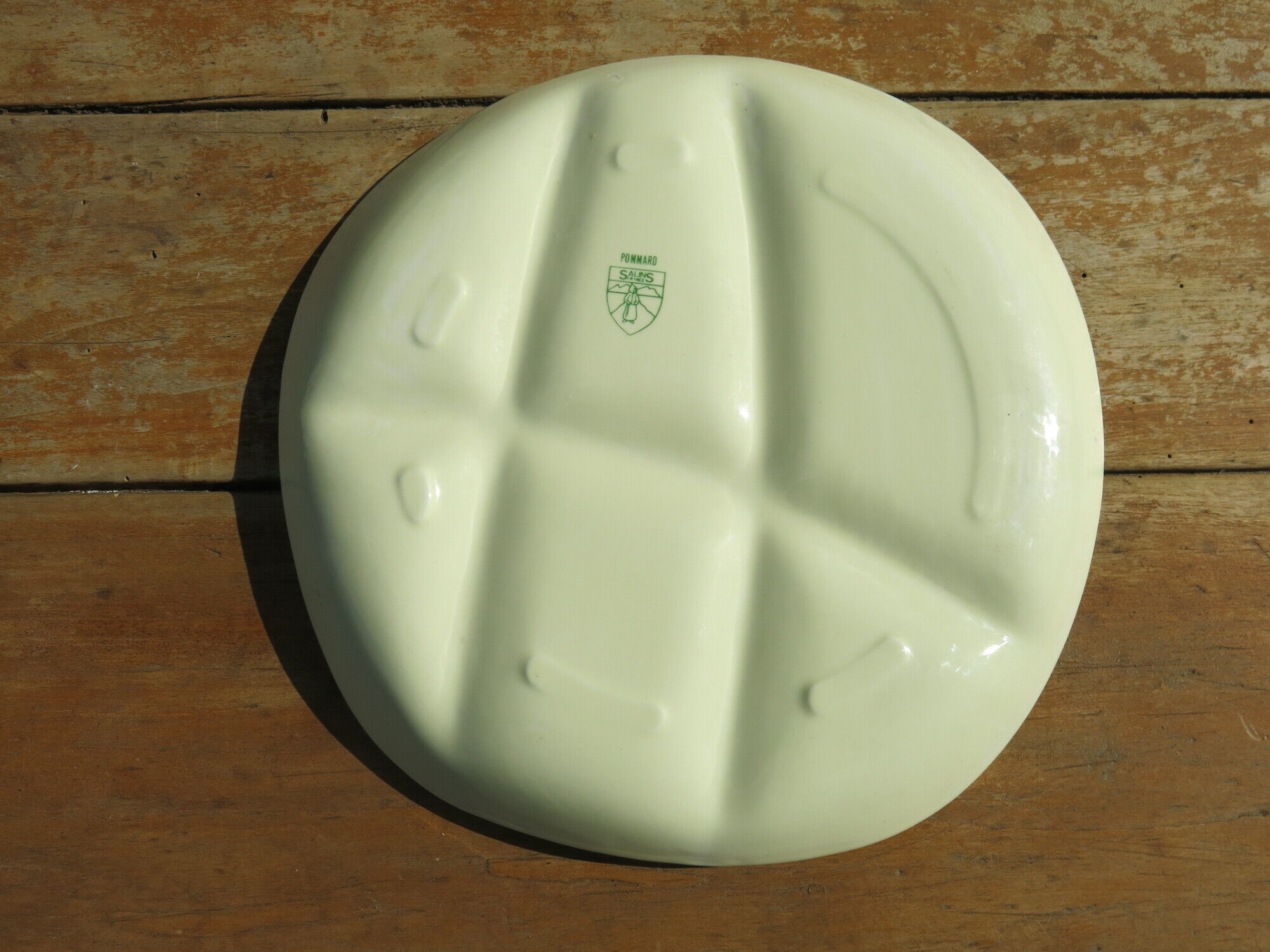 6 vintage fondue plates from the manufacture Salins les bains