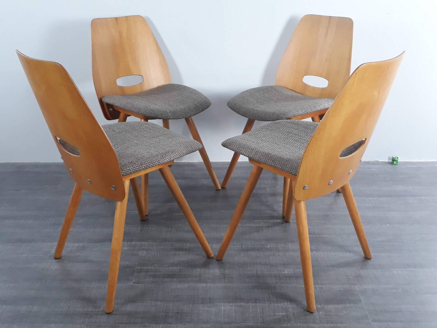Set of 4 Lollipops chairs, Jiràk design, 1960s