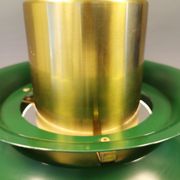 Hanging lamp from the 1970s-1980s, made of metal and brass.