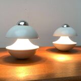 Table lamp or mushroom wall light from the German space age mid-century by Klaus Hempel for Kaiser Leuchten, 1970s, set of 2.