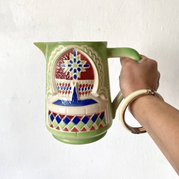 Pichet barbotine Poët Laval Fontaine