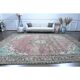 1970s Vintage Persian Handmade Wool Cotton Light Pink Area Rug 285x374