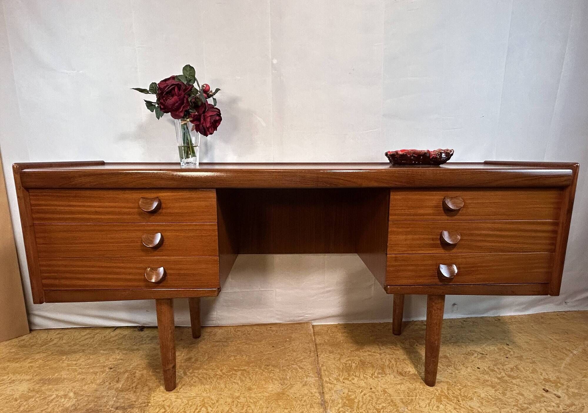 Mid-Century Retro Vintage Teak Desk by White & Newton (1960s)