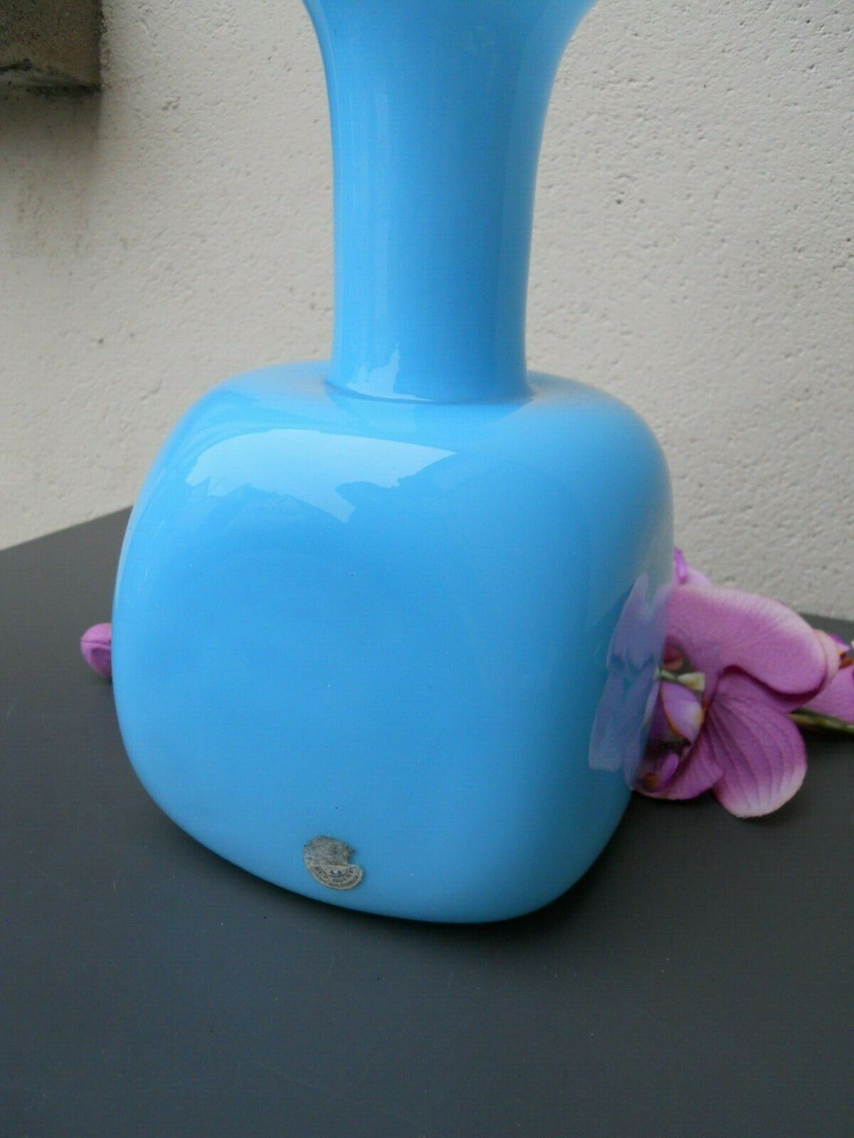 Vase turquoise verre