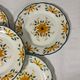Set of 5 flat plates "Charolle" manufacture of Digoin and Sarreguemines