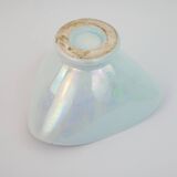 Small bowl or empty pocket in iridescent sky blue ceramic Vallauris circa 1950