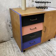 Colorful chest of drawers furniture 60s