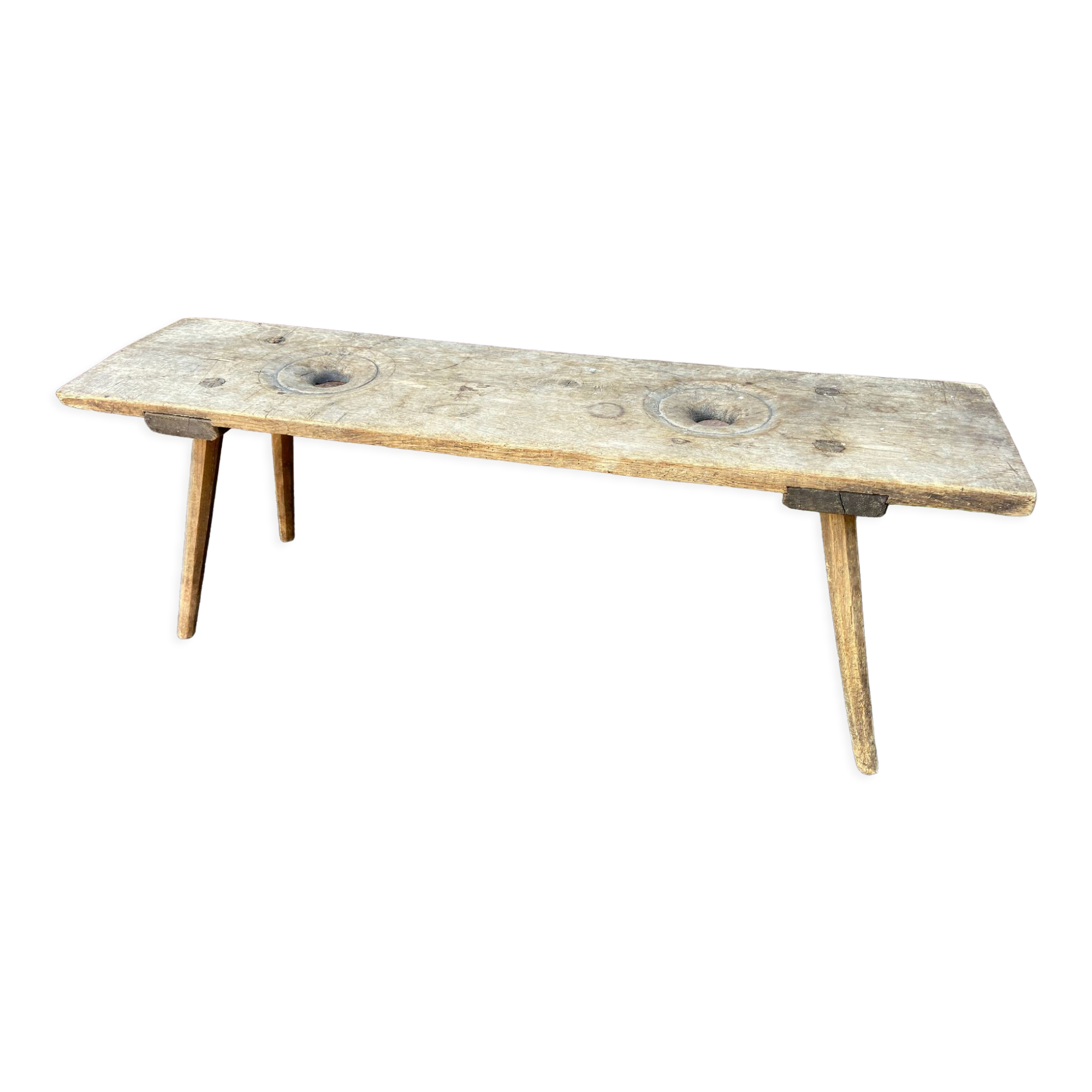 Oak farmhouse bench 1900s