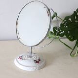 Standing mirror, porcelain base, vintage