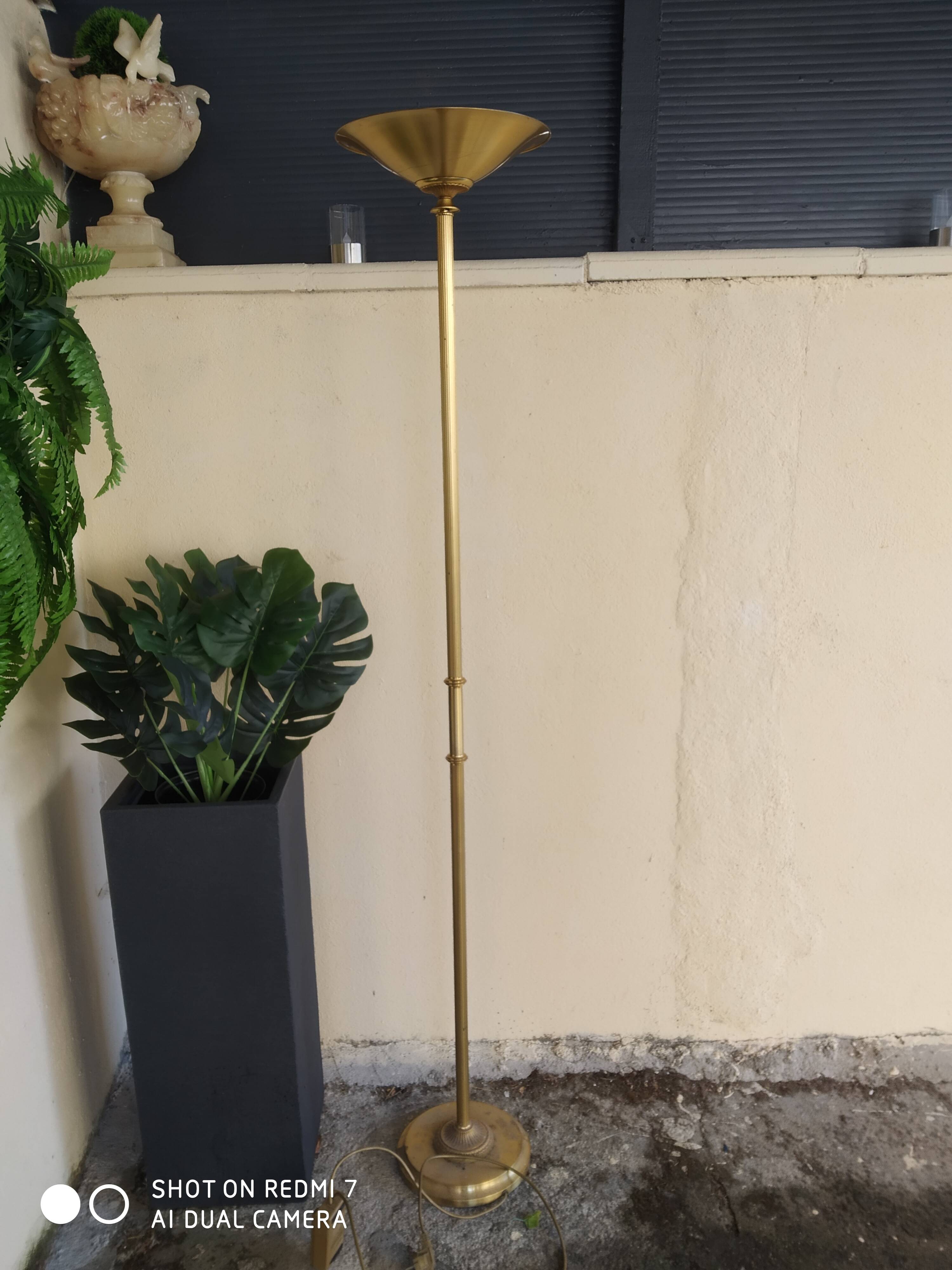 Vintage gold floor lamp