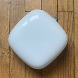 Ceiling light or square wall lamp 20 cm white opal glass